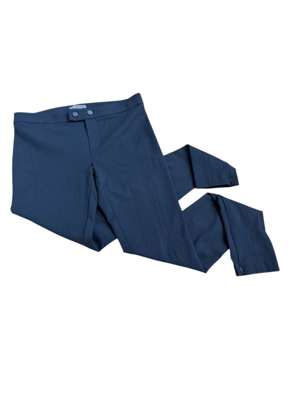 Vince Skinny Ponte Ski Navy Blue Pants Stretch Zipper Ankle Sz 6 Skinny Straight